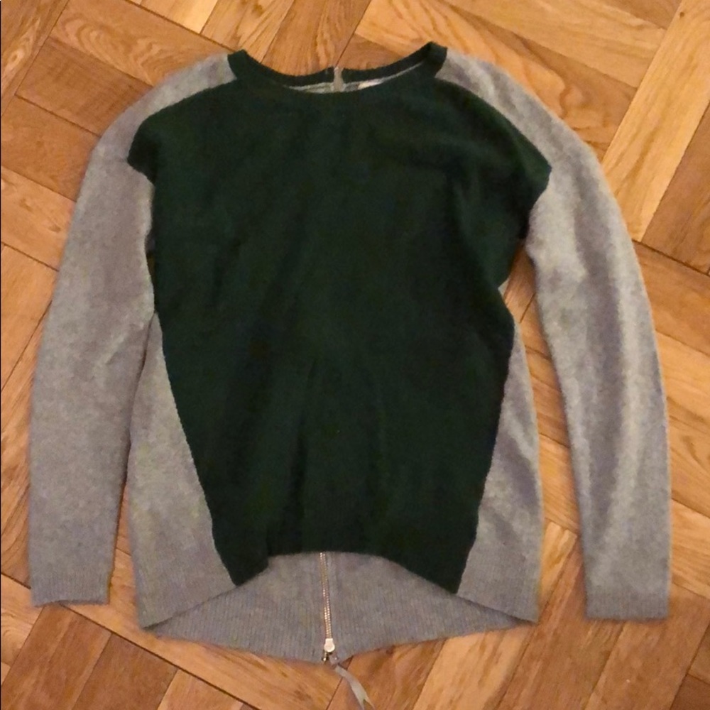 Cozy Green and Grey Hinge Sweater